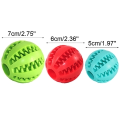 Soft Pet Dog Toys Toy Funny Interactive Elasticity Ball Dog Chew Toy For Dog Tooth Clean Ball Food Extra-tough Rubber Ball Dog - loja online