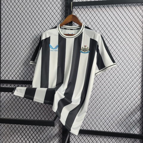 Camisa Newcastle Home I 22/23 Castore Torcedor Masculina - Branco e Preto