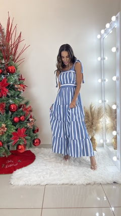 VESTIDO BLUE LISTRAS - comprar online