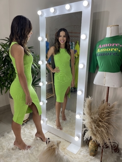 VESTIDO TRICÔ FENDA - AME CLOSET