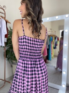 VESTIDO XADREZ LAÇO - AME CLOSET