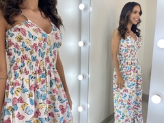 VESTIDO BORBOLETA LASTEX - AME CLOSET