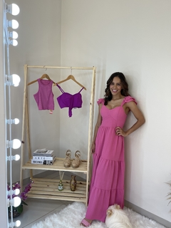 VESTIDO LONGO LASTEX - AME CLOSET