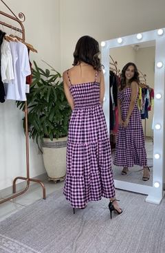 VESTIDO XADREZ LAÇO - comprar online