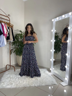 VESTIDO MINI FLOR AZUL - AME CLOSET