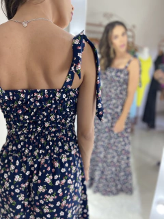 VESTIDO MINI FLOR AZUL na internet
