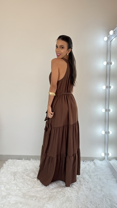 VESTIDO MARROM MOCHA na internet