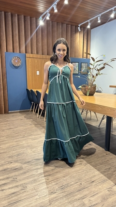VESTIDO LONGO BICOLOR - loja online