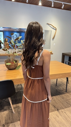VESTIDO LONGO BICOLOR - AME CLOSET