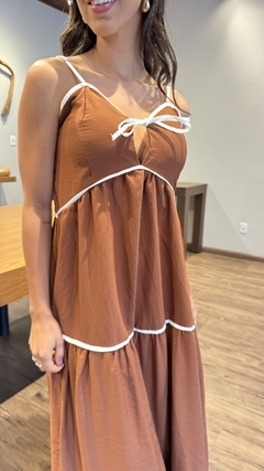 VESTIDO LONGO BICOLOR - comprar online