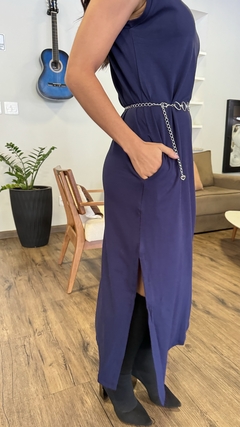 VESTIDO MOLETINHO GOLA ALTA - AME CLOSET