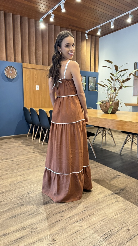 VESTIDO LONGO BICOLOR