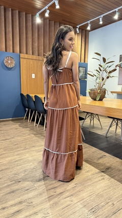 VESTIDO LONGO BICOLOR na internet