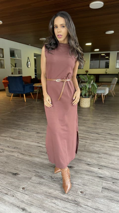 VESTIDO MOLETINHO GOLA ALTA - loja online