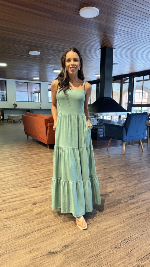 VESTIDO LINHO CAMADAS - comprar online