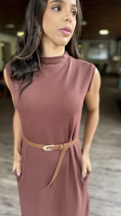 VESTIDO MOLETINHO GOLA ALTA - loja online