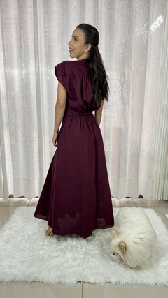 VESTIDO LINHO ACOMPANHA CINTO na internet