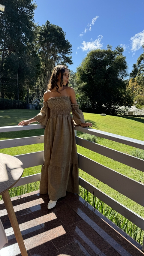 VESTIDO LASTEX CIGANINHA