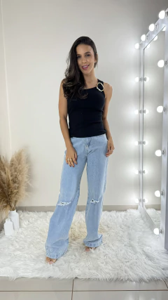 BLUSA CANELADA ARGOLA
