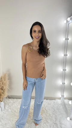 BLUSA CANELADA ARGOLA - loja online