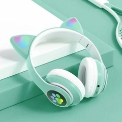 Fone De Ouvido HeadFone Sem Fio Orelha de Gato Gatinho Cat 5.0 Bluetooth Ear Com Led Rgb Original Gamer Youtuber - comprar online
