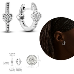 Brincos de argola dupla charm 2023. Prata 925 Brilhante Pave Stud Brinco Presente para Mulheres Jóias de noivado Aniversário na internet