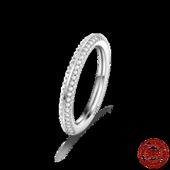Anéis femininos de dedo de prata para mulheres originais 925 prata esterlina anel coquetel geométrico zircônia cúbica coração jóias de casamento - Belasco Shop