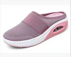 Imagem do Fashion Beach Slippers Women's Outdoor Mesh Senior Orthopedic Slip-On Sandals 2023 Summer Trend Lightweight Non-Slip Sandals Red