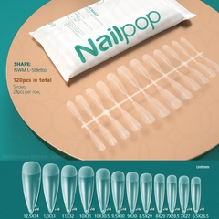 NAILPOP 120pcs Unhas Postiças Prensa de Acrílico em Unhas Caixão Unhas Artificiais Claras Dicas de Unhas Falsas para Extensão Ferramenta de Manicure na internet