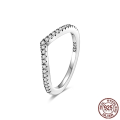 Anéis femininos de dedo de prata para mulheres originais 925 prata esterlina anel coquetel geométrico zircônia cúbica coração jóias de casamento - comprar online