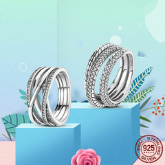 Anéis femininos de dedo de prata para mulheres originais 925 prata esterlina anel coquetel geométrico zircônia cúbica coração jóias de casamento - comprar online