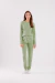 Pijama Manga Longa/Calça Verde Florzinhas - comprar online