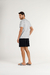 Pijama Manga Curta Masculino Cinza/Preto - comprar online