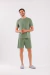 Pijama Masc Manga Curta/Bermuda Verde Explorador - comprar online