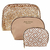 Kit de Necessaire com 03 peças - Dourado