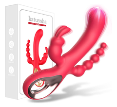 Vibrador triple estimulación anal vaginal clitoris