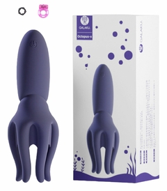 Masturbador para pareja pulpo con vibrador entrenador de pene o pezones recargable