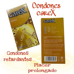 12 condones carex con retardante