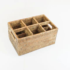 Porta Talheres / Garrafas em rattan PAYA 6 divisões