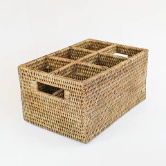 Porta Talheres / Garrafas em rattan PAYA 6 divisões - comprar online