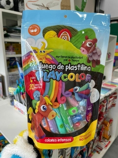 Juego de plastilina PLAYCOLOR 20 barras + 6 moldes - comprar online