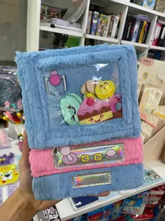 Cuaderno peluche con bolsillo transparente - comprar online