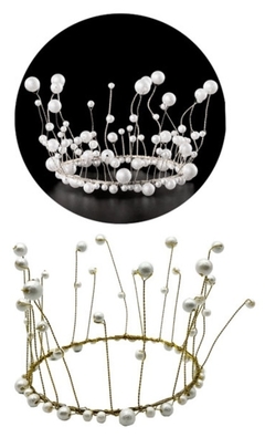 Topper torta -Corona de perlas - comprar online