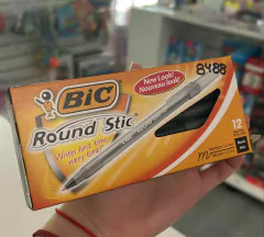 Lapicera BIC Round stick negro