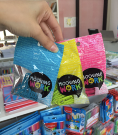 Clips MOOVING rosa fluo 50mm x25uni