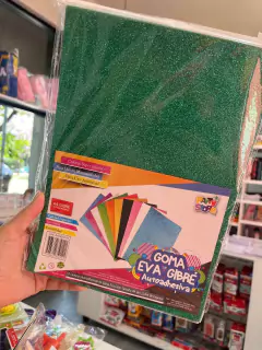 Goma Eva PARTYSTORE autoadhesiva A4 verde