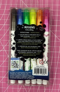 marcadores mooving metallic outliner x 6 - comprar online