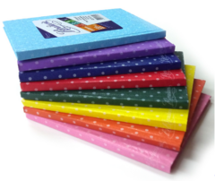 Cuaderno RIVADAVIA n3 Hojas rayadas x 50 lunares azul