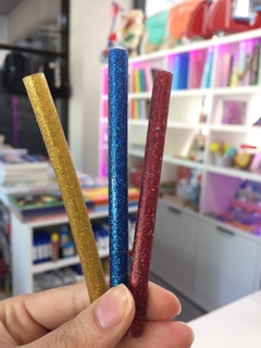 Barra silicona con glitter x unidad
