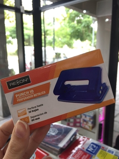 perforadora REXON 10 hojas azul